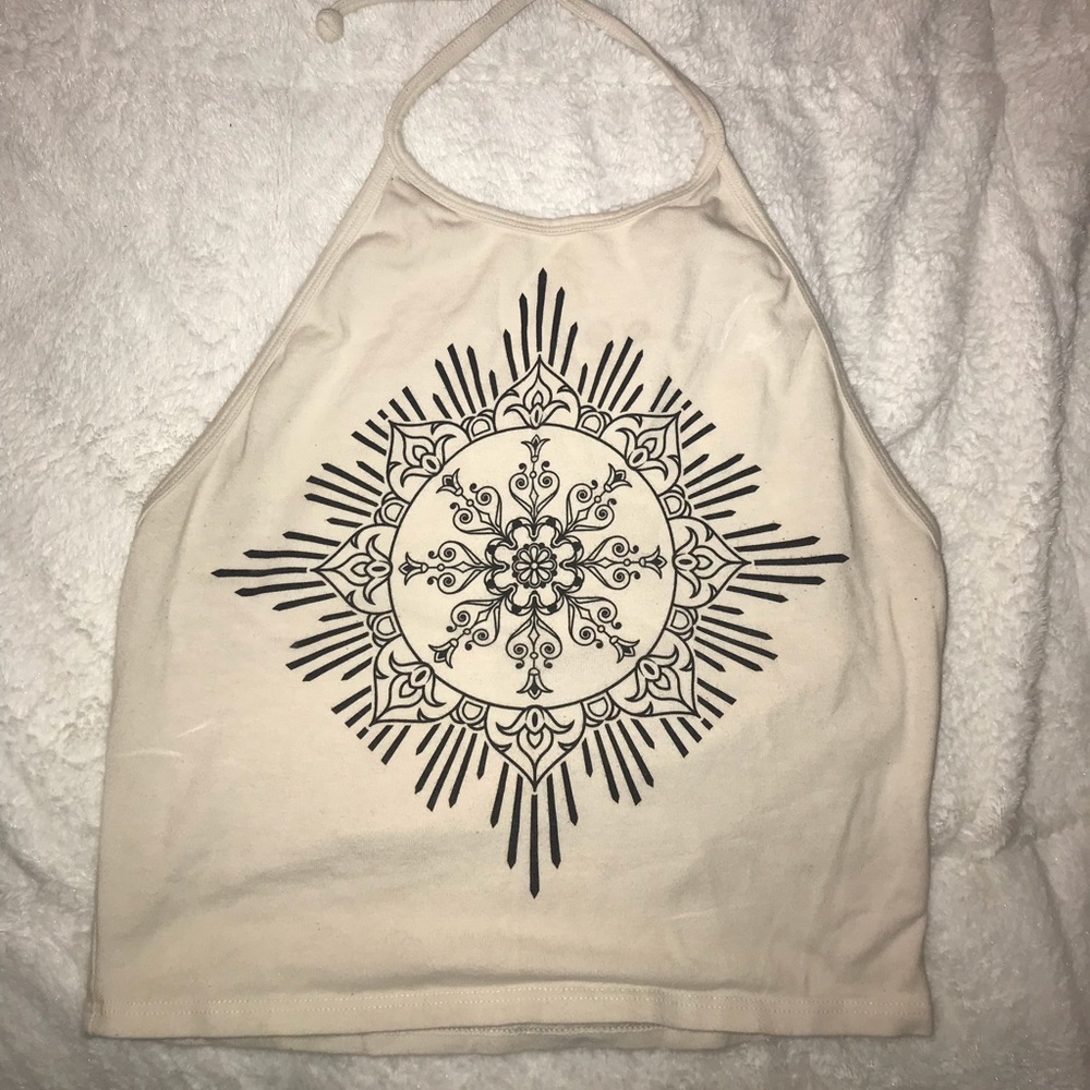 White Halter Crop Top by Truly Madly Deeply